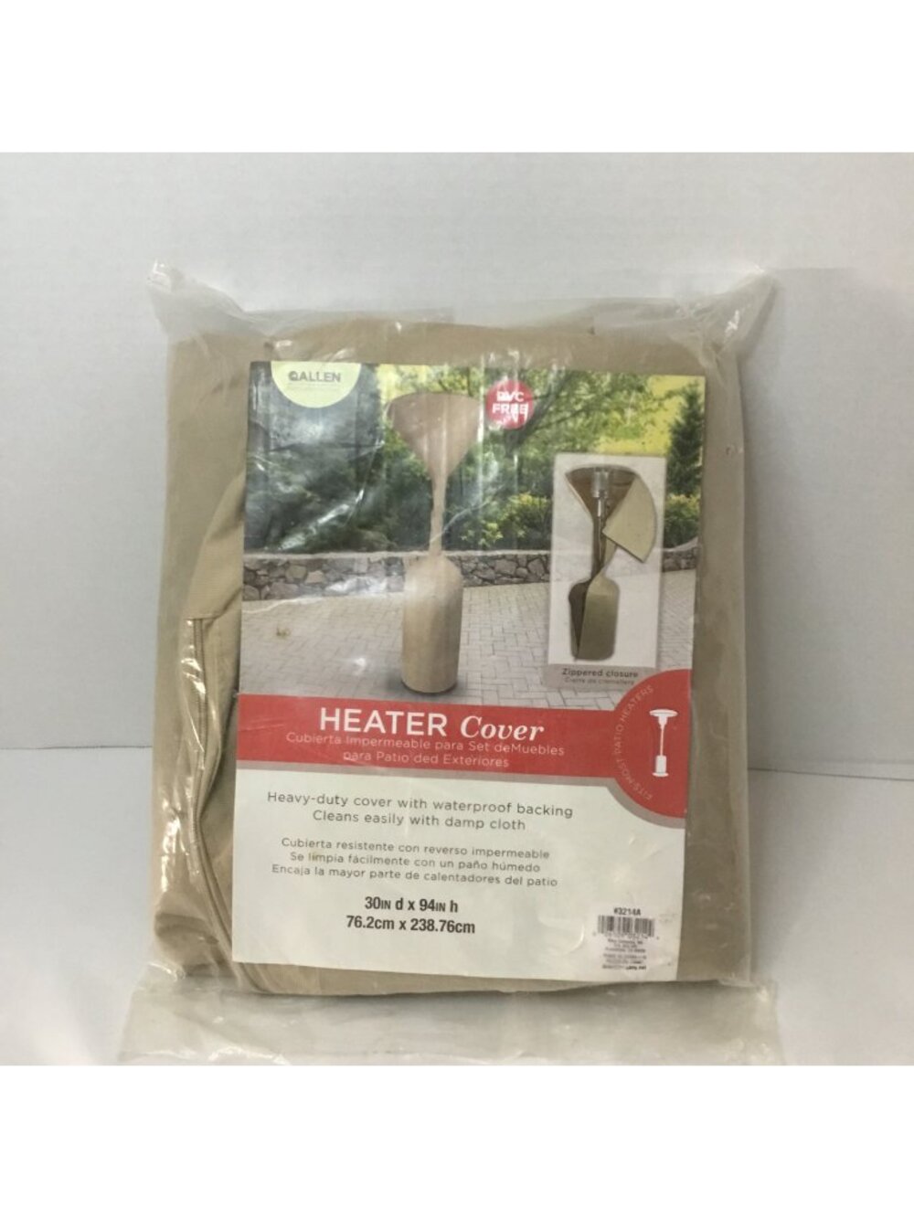 New in the package Allen Heater Cover 30" D x 94" H Heavy Duty Waterproof